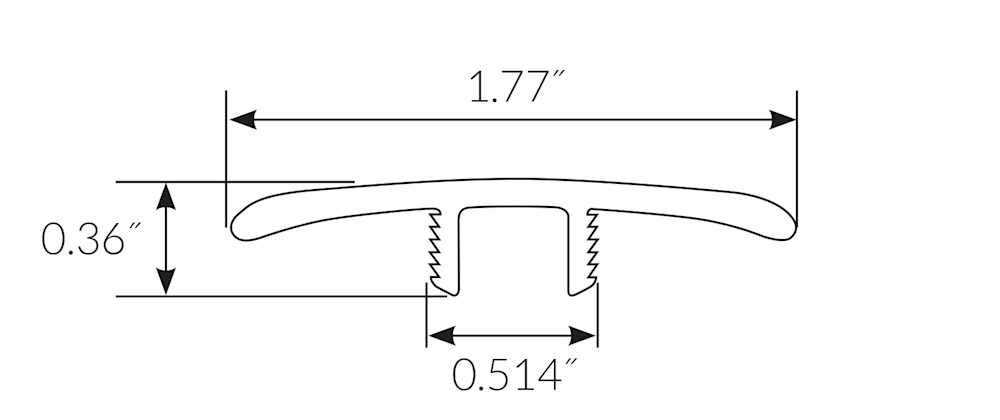 T-Molding Drawing Profile