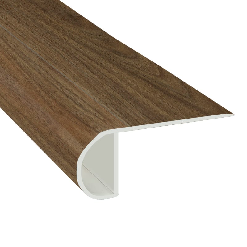 Coreluxe Highlands Walnut Waterproof, Vinyl Plank Flooring Stair Nose Installation